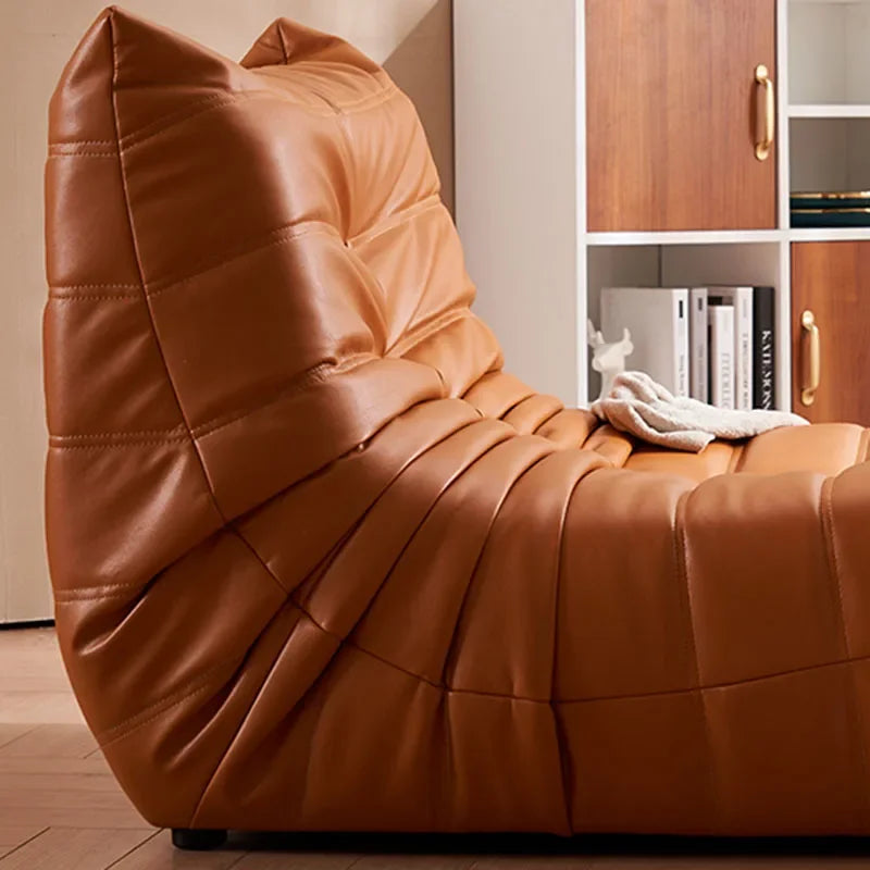 Luxury Living Room Sofa Lazy Fabric Leather Floor Sponge Sofa Corner Large Italian Curved Small Canape Salon Home Furniture