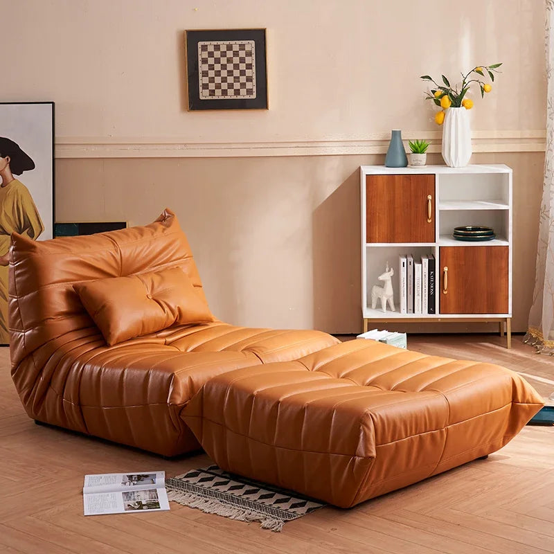 Luxury Living Room Sofa Lazy Fabric Leather Floor Sponge Sofa Corner Large Italian Curved Small Canape Salon Home Furniture