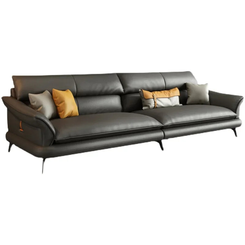 Nordic Leather Sofa Lazy Living Room Modern Cornersectional Modern Couch Sofas Italian Floor Wohnzimmer Sofas Home Furniture DWH